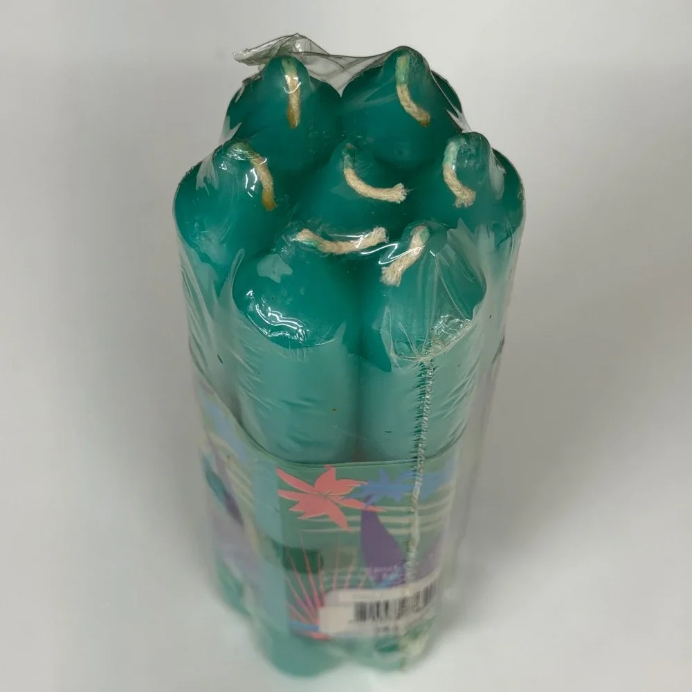 Vintage Home Decor Taper Candles 7‎ Inch Pink and Teal 7 Packs Frank's Nursery